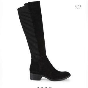 Kenneth Cole Lina Tall Black Leather Boots Women’s Elegant Western Size 8 NWT